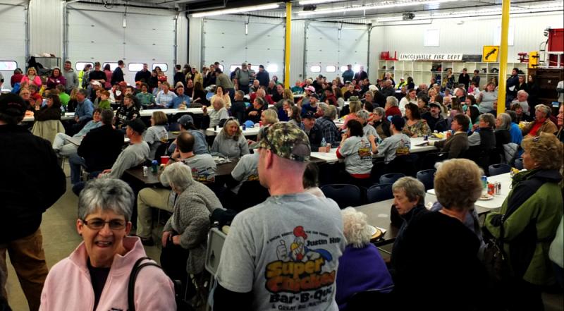 It was all action Saturday, March 23, at the Lincolnville Fire Station. (Photo by Chris Wolf)