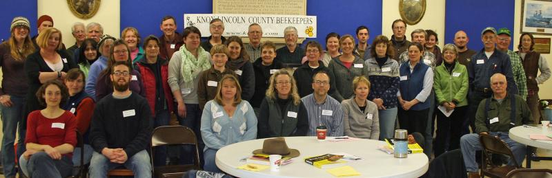 Students in this spring's Bee School, taught by members of the Knox-Lincoln Beekeepers Club, pose for a photo April 2. (Courtesy John Webster)