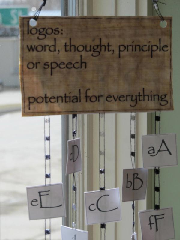 Hanging words like little jewels. (Photo by Kay Stephens)