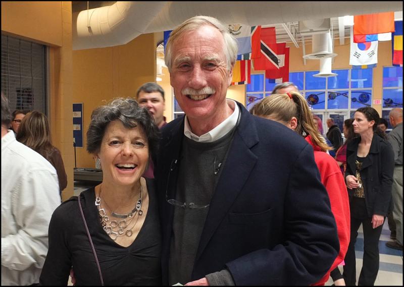 Sen. Angus King and Mary Herman King. (Photo by Chris Wolf)
