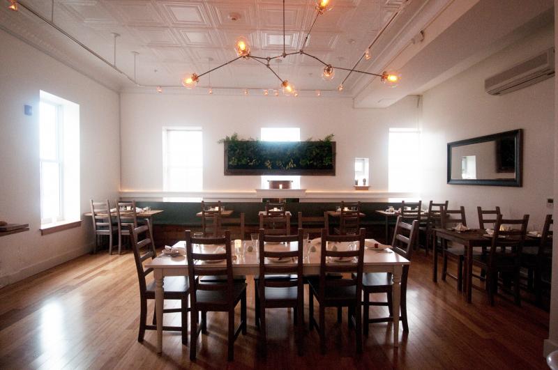 Hand-crafted chandeliers are part of the signature look at the new 3Crow Restaurant and Bar in downtown Rockland. (Courtesy 3Crow)