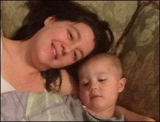Andy O'Brien and his mother, Tracee, are at Maine Medical Center these days, while Andy recuperates from a dose of chemo.