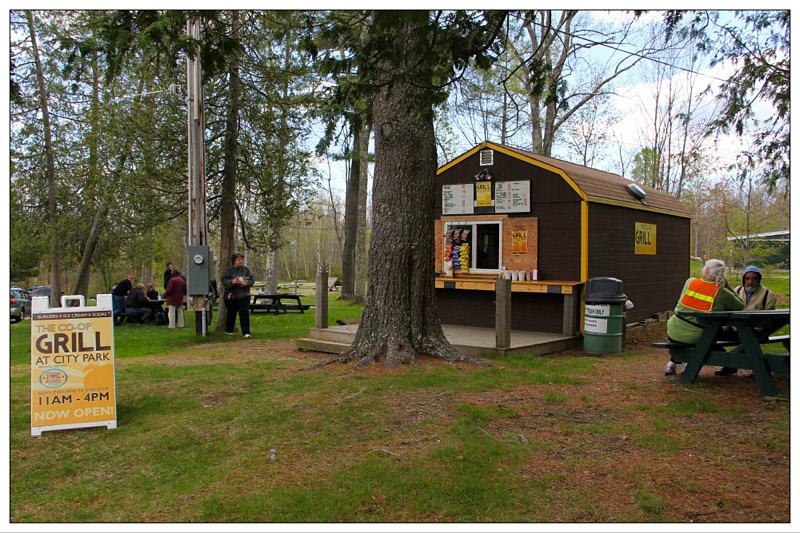 The Belfast Co-op won a bid earlier this year to run the concession stand at City Park. The Co-op Grill opened for the season in May. (Photo by Wes Sterrs)