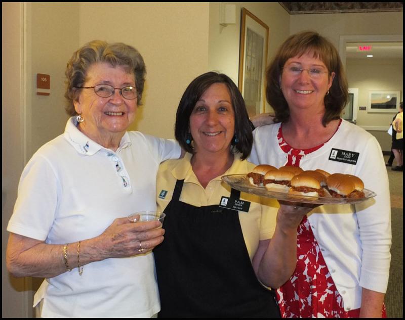 Left to right: Resident Dottie Stevens, Pam Stone and Executive Director Mary Eads Left to right: Resident Dottie Stevens, Pam Stone and Executive Director Mary Eads