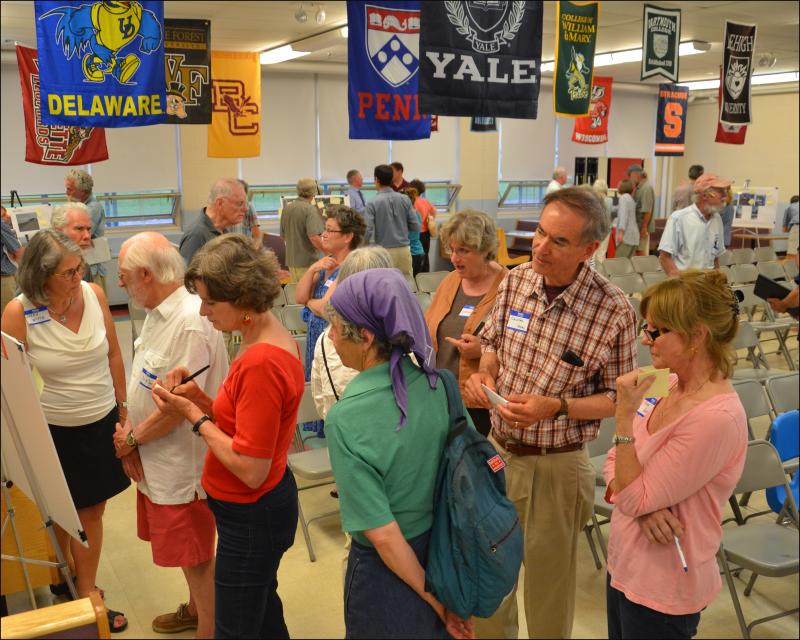 A small representation of Camden critiques the concepts. (Photo by Lynda Clancy)