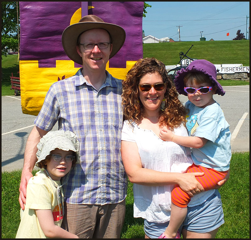 The Buywater family, of Belfast, left to right: Willa 8, Rob, Arielle and Jem 4 came down to see the fair and demonstrations