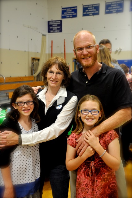 Theresa Withee, Charlie Weidman and two daughters Liana and Farin.
