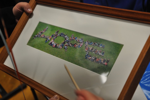 All students and staff photographed by Erik Wade spelling out our favorite word "HOPE."