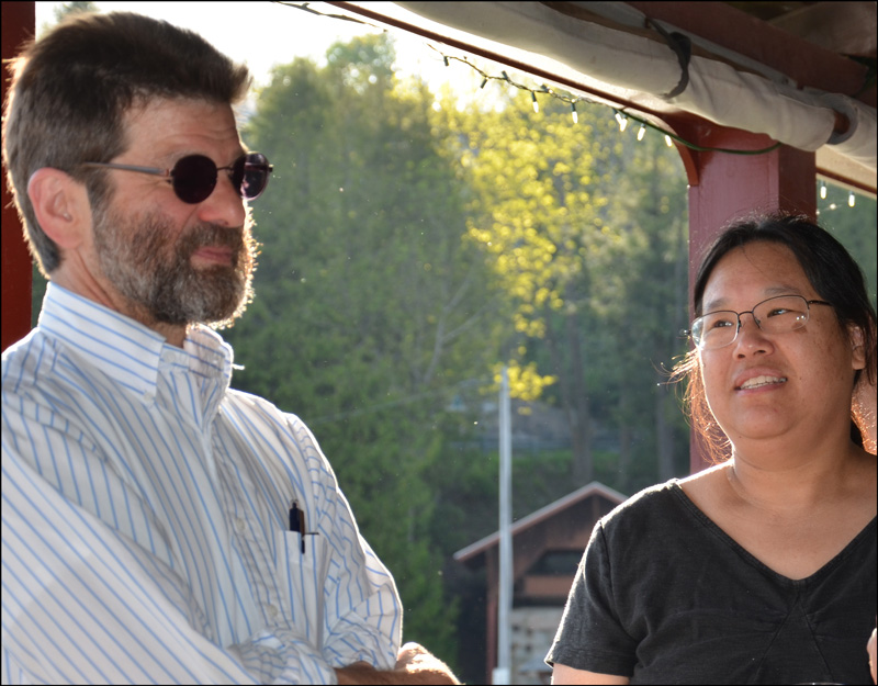 Assessor Kerry Leichtman and Select Board member Tracy Murphy were there, too. (Photo by Lynda Clancy)