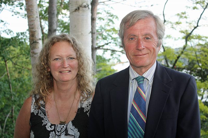 Robin McIntosh and Richard 'Rick' Bates are married and live in Camden. Bates is Rockport's new town manager and McIntosh is director of development at Penobscot Bay Regional Chamber of Commerce. They are both avid sailors and familiar to locals aboard their '(little) Appledore.' (Photo by Holly S. Edwards)