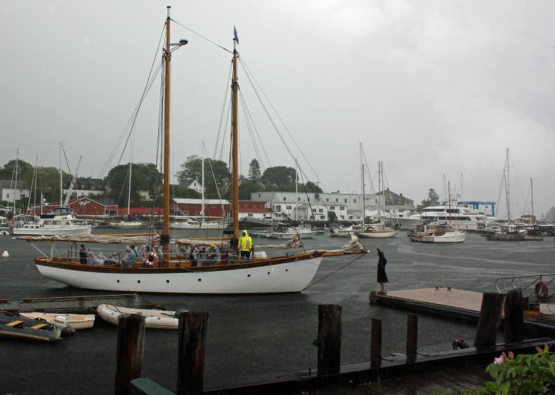 Next in to shore was schooner Olad. (Photo by Holly S. Edwards)