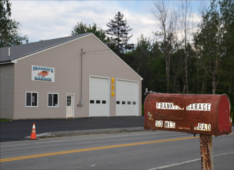 The new Frankie's Garage, where Cecil Fogg is back at work, rebuilding his business. (Photo by Lynda Clancy)