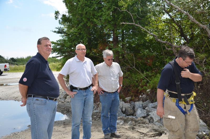 Dragon Cement personnel at the rescue scene as they own the real estate where the quarries are.