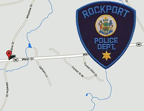 An accident at Route 90 (West Street) and Meadow Street in Rockport sent a Camden woman to the hospital with a broken ankle and tied up traffic for about 45 minutes late Wednesday afternoon.