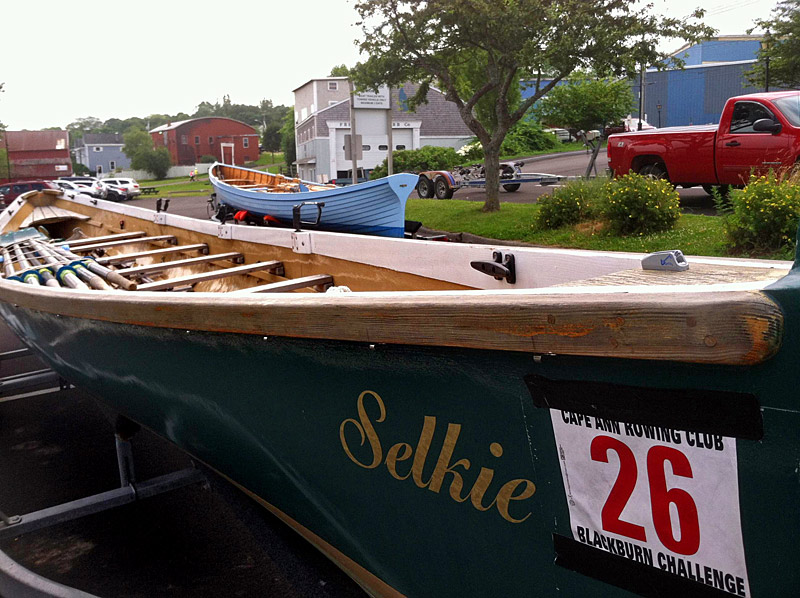 The pilot gigs of the Come Boating! racing team —"Selkie," front, and "Malcolm G" — were back in the city on Monday after the teams cleaned up at the annual Blackburn Challenge in Gloucester, Mass., July 20. (Photo by Ethan Andrews)