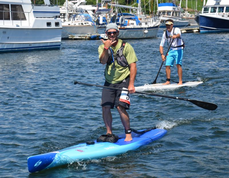 Riding the swells from Rockport to Belfast, on a board with a paddle ...