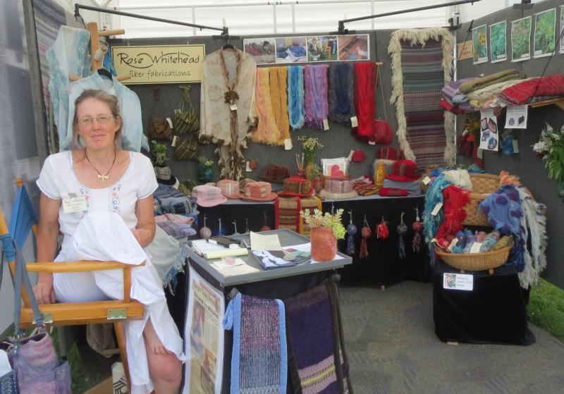 Fiber fabrications by Rose Whitehead. (Photo by Erica Thoms)