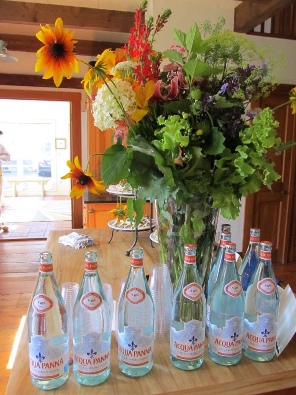 Acqua Panna mineral water for a warm August day. Photo by Kay Stephens