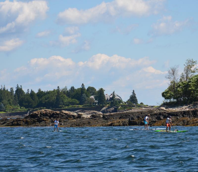 Rounding Indian Island at outer Rockport Harbor. (Photo by Lynda Clancy)
