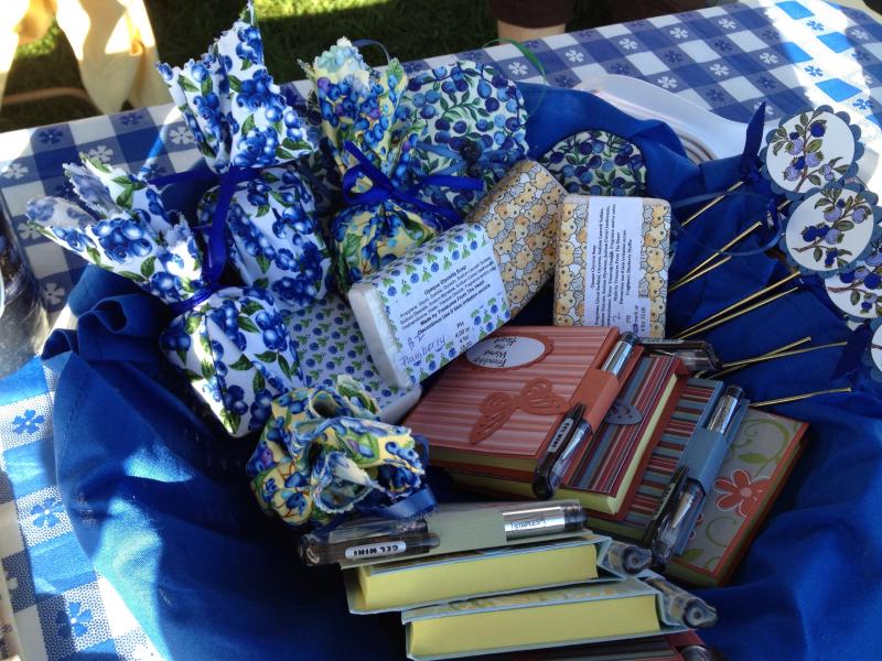 Handmade items for sale at the Blueberry Wingding.