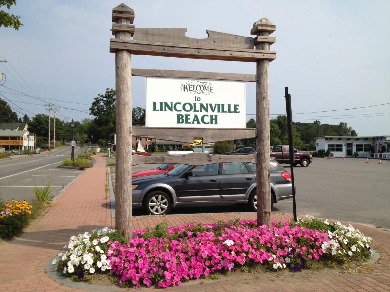 The Lincolnville Improvement Association designed and erected this welcome sign at Lincolnville Beach.