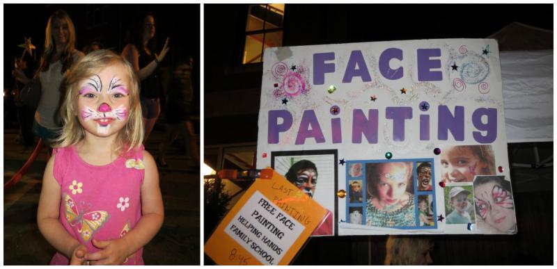 Brielle Austin happily waited 90 minutes to have her face painted. (Photo by Erica Thoms)