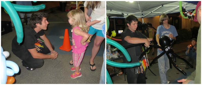 Kyle and Matthew Kyle and Mathew Edgerly created balloon animals throughout the night. (Photo by Erica Thoms)