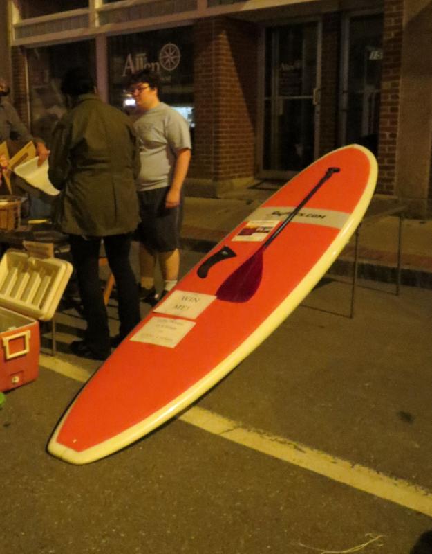 The Game Loft held a raffle for a paddle-board with proceeds benefiting The Game Loft. (Photo by Erica Thoms)