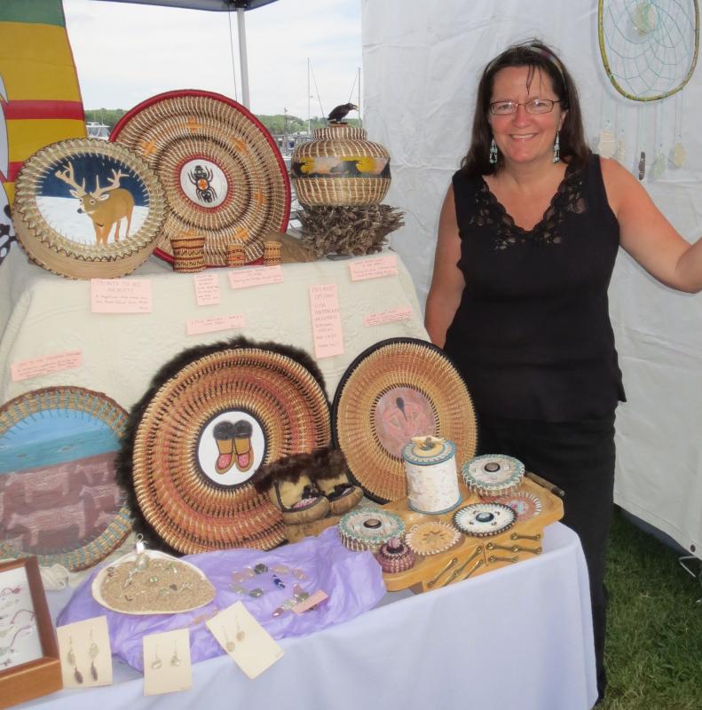 Handwoven baskets by Kathy Pollard. (Photo by Erica Thoms)