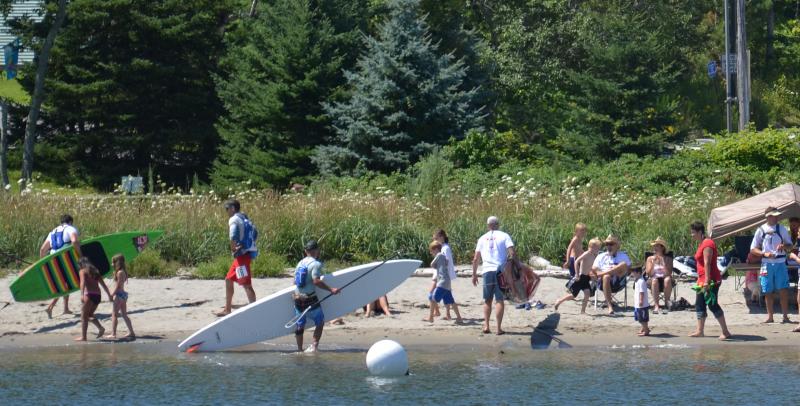 The first leg of the race was over at Lincolnville Beach (Photo by Lynda Clancy)