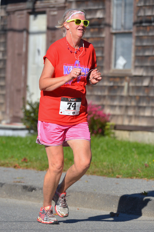 Diane Hynes of Owls Head ran a nice race finishing 48th. (Photo by Ron Hawkes)