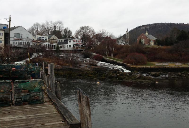 The Montgomery Dam sits at the head of Camden Harbor. (Photo by Lynda Clancy)