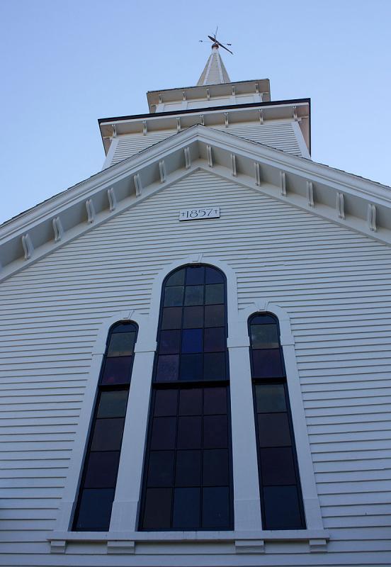 Union Congregational Church on Isle Au Haut. It’s a long walk up a wooden walkway through the woods, but worth it the effort. (Photo by Holly S. Edwards)