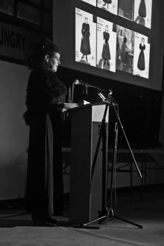 Kathleen Brown takes the stage for her presentation. (Courtesy Jesse Robert Gifford Stuart)