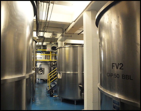 Cooling tanks for after the beer is brewed. (Photo by Chris Wolf)