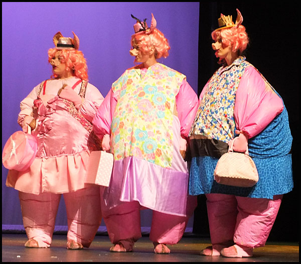 The Three Little Pigs are Fiona Hall, Chloe Isis, Lalita Macdonnell