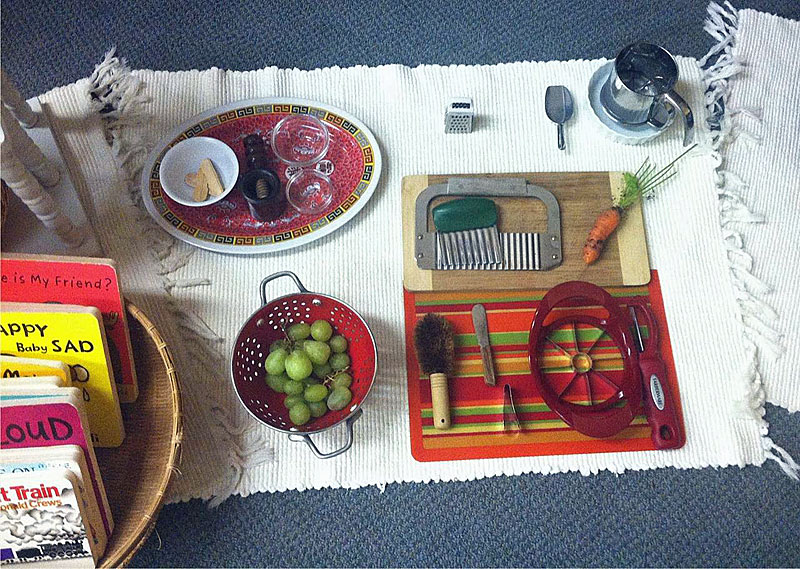 Educational displays of how Montessori education can be incorporated into a child’s home. (Courtesy Children's House Montessori School)