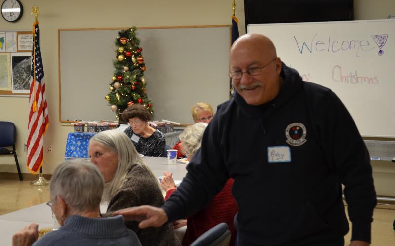 Dispatcher Andy Cardinale was at the dinner until an ambulance call pulled him away. (Photo by Lynda Clancy)