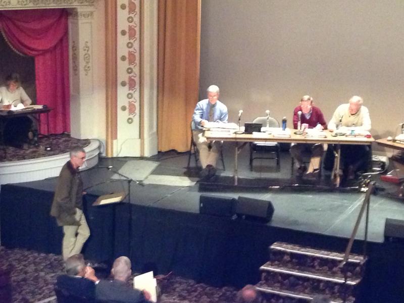 Michael Cawley, of Atlanta, Ga., speaks to the Camden Planning Board Nov. 20, saying the property that was formerly owned by his family should not be allowed to become an alcohol and drug treatment facility.