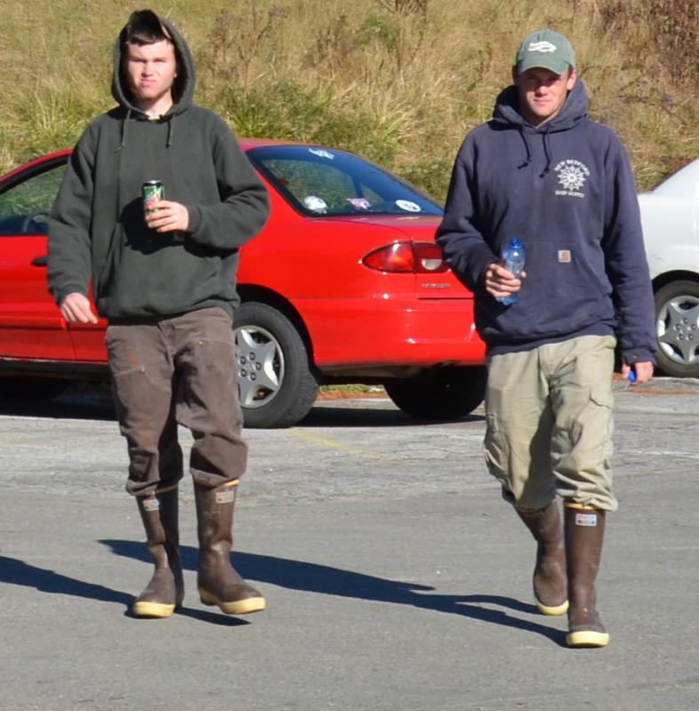 Sternmen are done for the day. (Photo by Lynda Clancy) lobster boats Rockport Harbor Maine