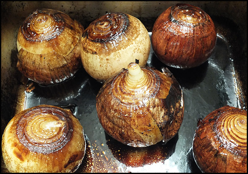 Baked onions from the oven. (Photo by Chris Wolf)