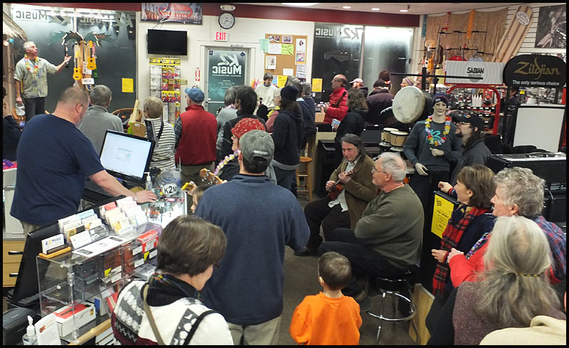 Not a capacity crowd, but the room was full.