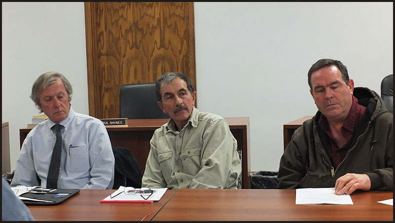 Left to right: Rick Bates, Rockport Town Manager; Dick Carver, Owls Head Selectman, and Russell Montgomery, St. George Selectman.
