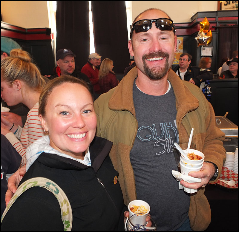 Kate Winzler and Chuck Taylor of North Carolina were spending their honeymoon in Rockland and said they were looking for a good cup of chowder and happened in. (Photo by Chris Wolf)