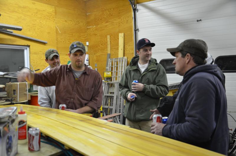 General BSing in the garage. (Photo by Lynda Clancy)