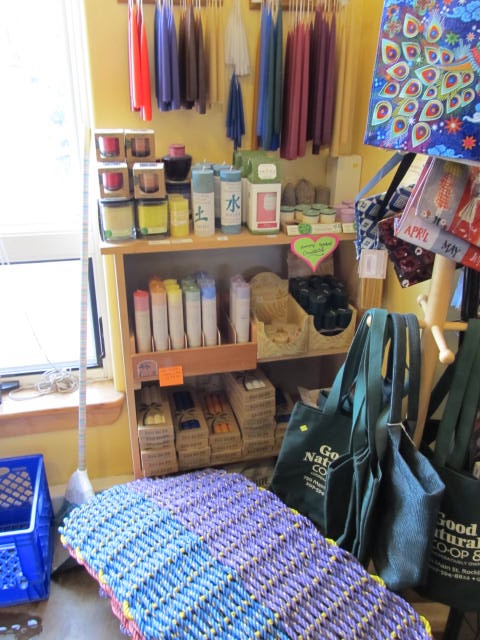 The housewares section of The Good Tern Cooperative Food Market features all locally made items, a great example of fusion marketing. (Photo by Kay Stephens)