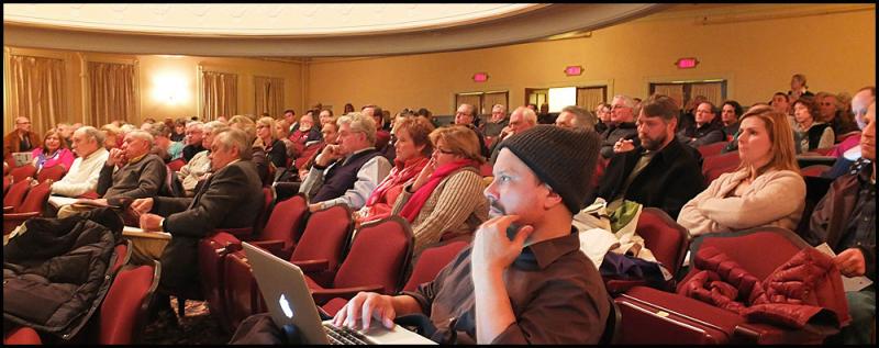 The Camden Opera House was fairly filled with citizens Feb. 4. (Photo by Chris Wolf)