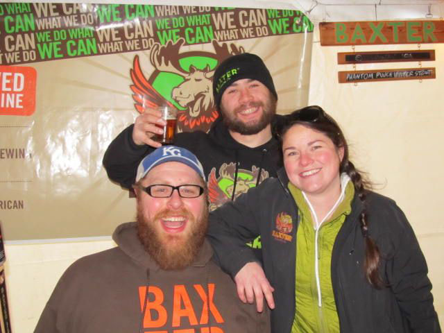 Matt Johannes, Chris Lemieux and Rori Crossman from Baxter Brewing Co.