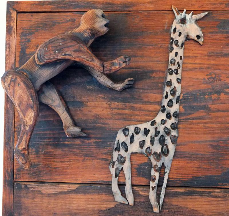 A DETAIL of a 28 by 24-inch wood relief at Skidompha Library. SUZI THAYER/Boothbay Register