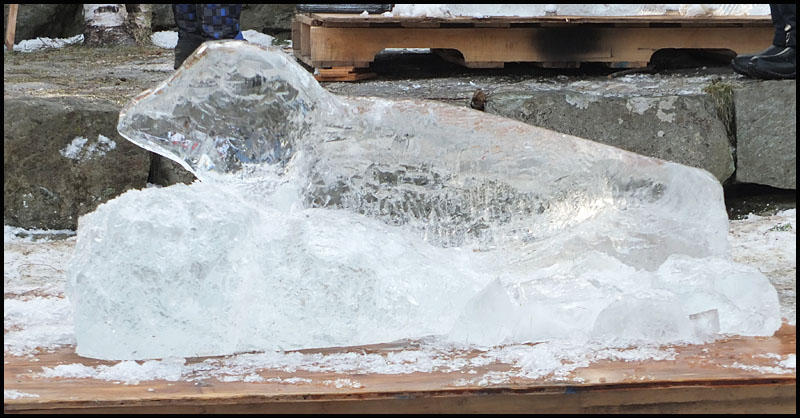 Ice scuplture by Station Maine. (Photo by Chris Wolf)